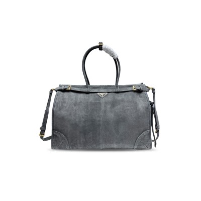 PRADA BONNIE LARGE SUEDE HANDBAG 1BA439 (42*30*12cm)